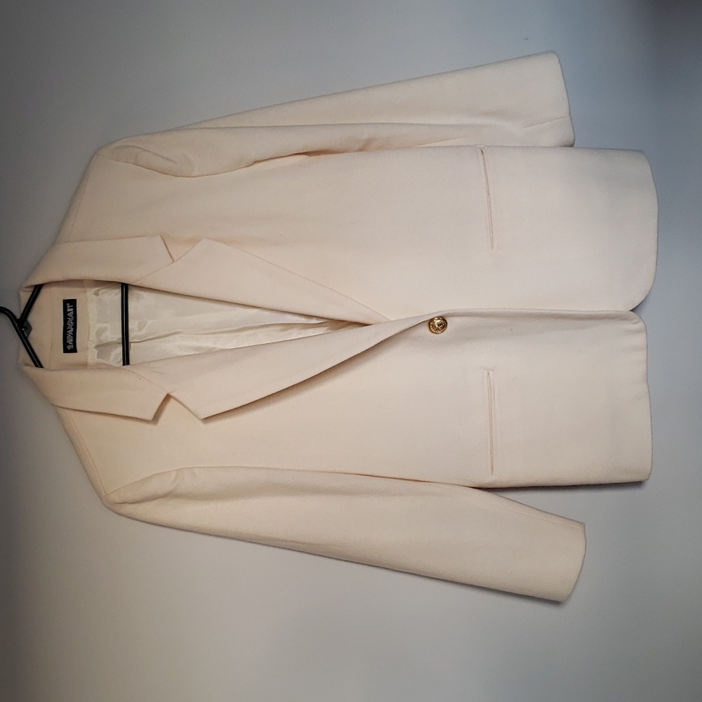 Vintage cream wool savannah blazer